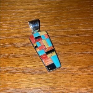 Colorful Stamped Pendant